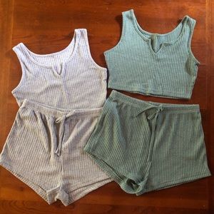 SHEIN Crop top PJ set